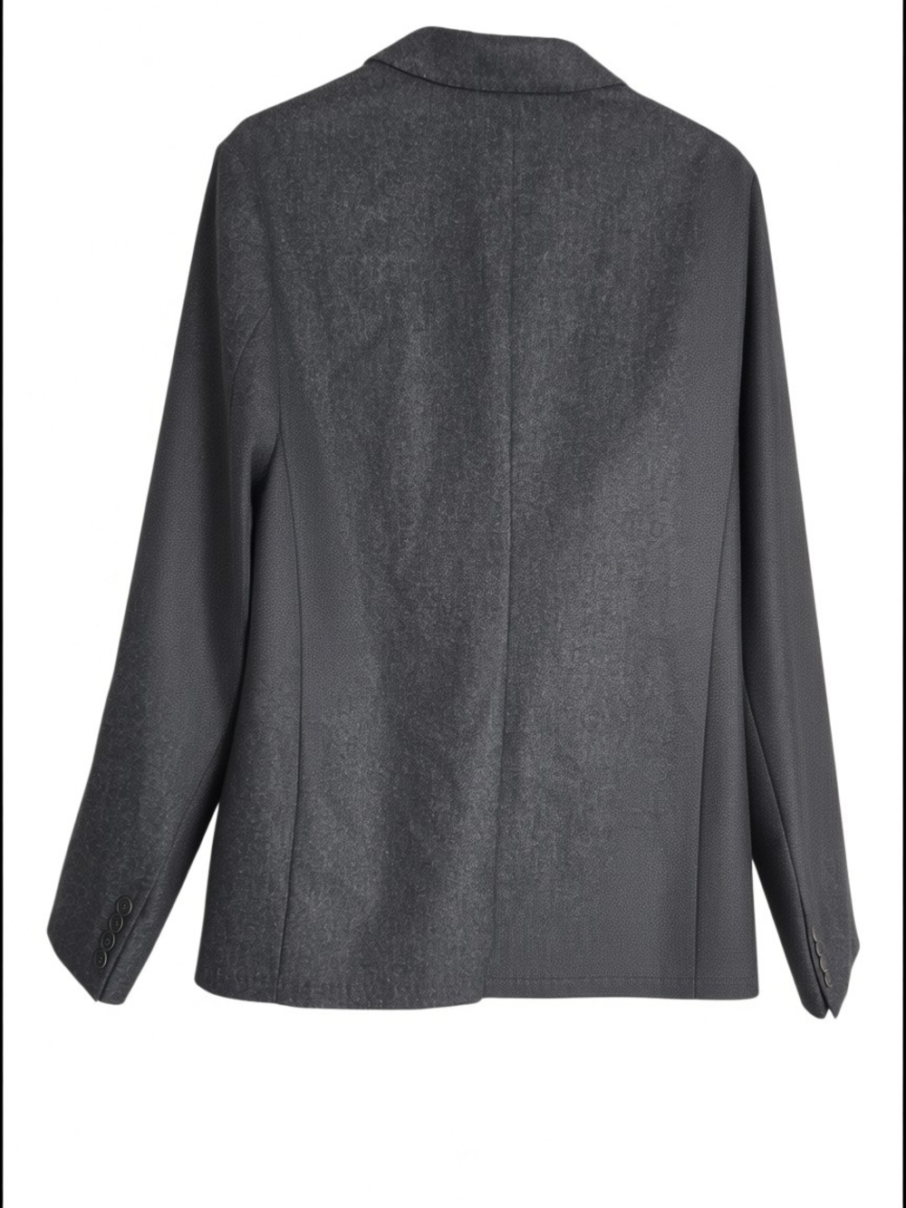 Calvin Klein Charcoal Melange Wool Suit Made in Italy Unfinished Hem 2 Piece 40R - Picture 5 of 15